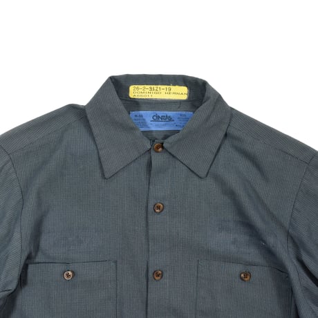 USED "CINTAS" PLAID WORK SHIRT