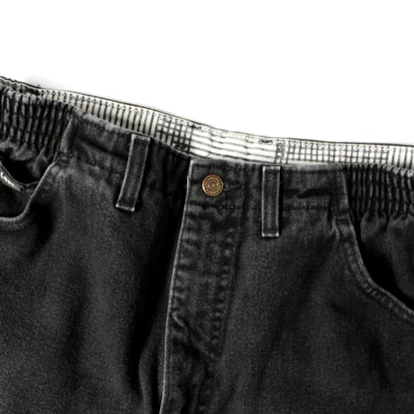 USED "LEE ORIGINAL JEANS" BLACK DENIM SHORTS