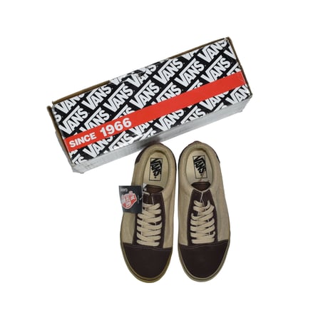 LATE 90's DEADSTOCK VANS "OLD SCHOOL" ESPRESSO / KHAKI HEMP