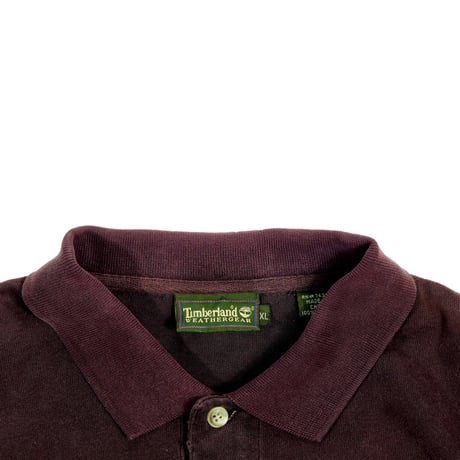 USED "TIMBERLAND WEATHR GEAR" L/S POLO SHIRT