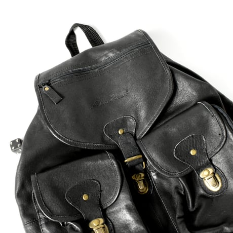 USED "EDDIE BAUER" LEATHER BACKPACK