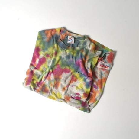 USED 90’S "JERZEES" TIE-DYE POCKET T-shirt