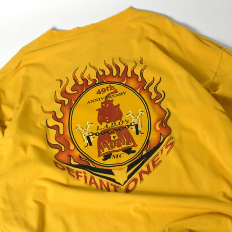 USED "DEFIANT ONE'S MOTORCYCLE CLUB" L/S T-shirt