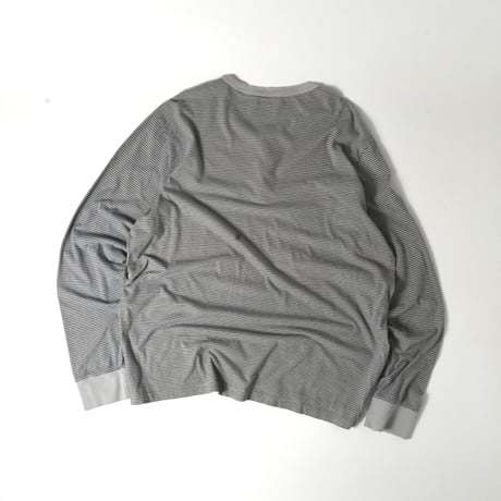USED "GAP" HENRRY NECK BOADER L/S T-shirt