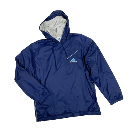 USED "ADIDAS" NYLON PULLOVER HOODIE