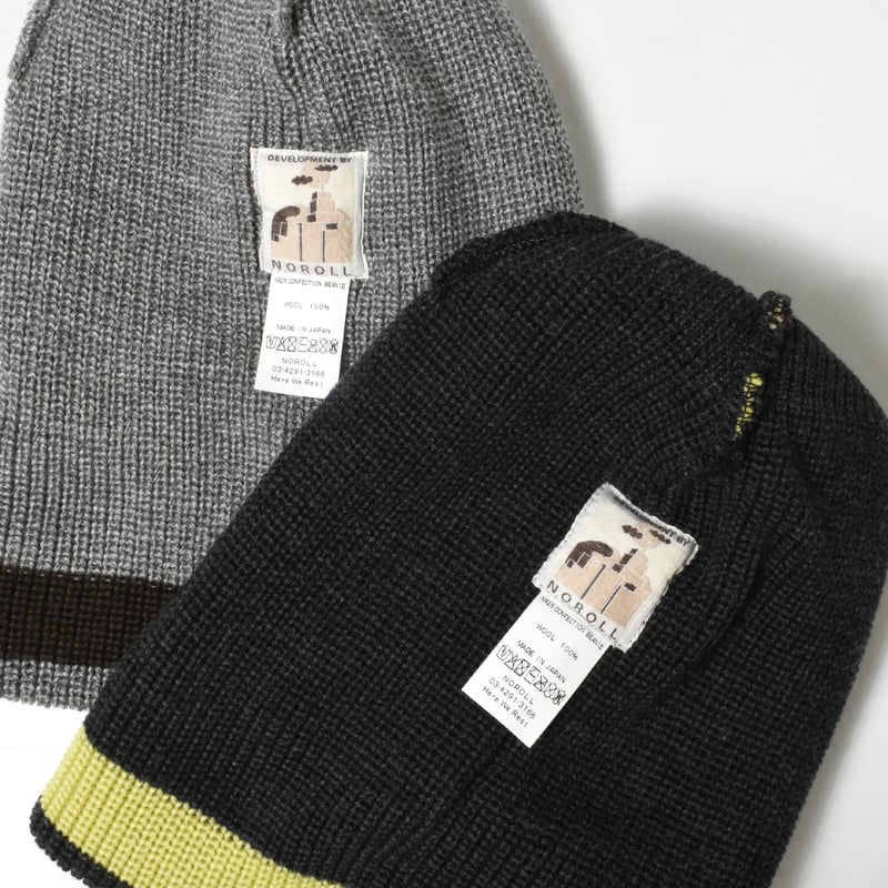 帽子 NOROLL \"CONFECTION WASHI BEANIE\"BERRY NOROLL 
