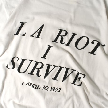 USED 90’S "LA RIOT I SURVIVE" T-shirt