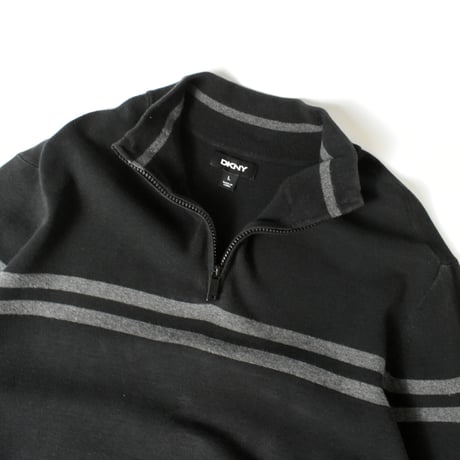 USED "DKNY" COTTON HALF ZIP KNIT