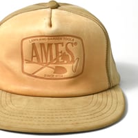 USED "AMES" LEATHER 5-PANNEL CAP