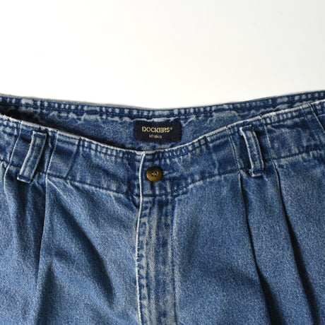 USED "DOCKERS KHAKIS" 2TUCK DENIM SHORTS