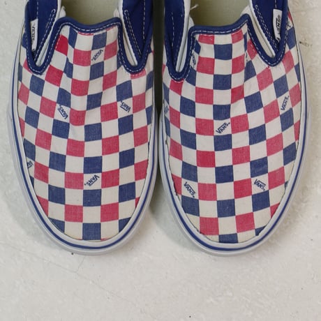 VANS SLIP-ON / NAVY & RED CHECKER