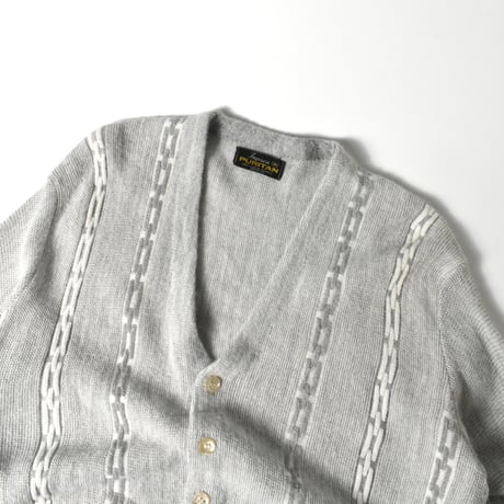 USED 70'S "PURITAN" PATTERN CARDIGAN