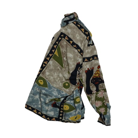 USED AFRICAN PATTERN L/S SHIRT