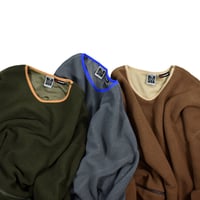 NOROLL "FLEECE V NECK SWEATER"