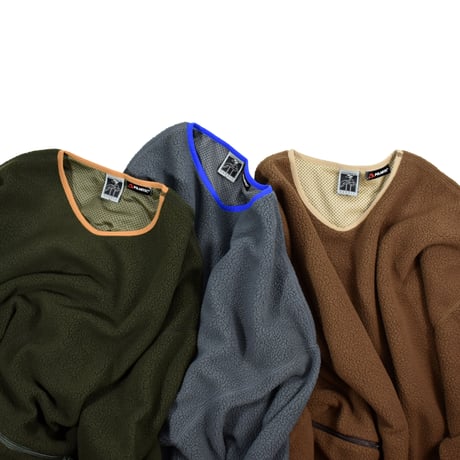 NOROLL "FLEECE V NECK SWEATER"
