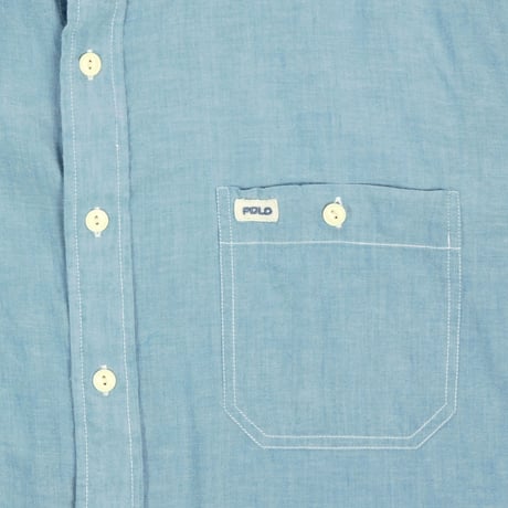 USED "POLO SPORT" COTTON CHAMBRAY SHIRT