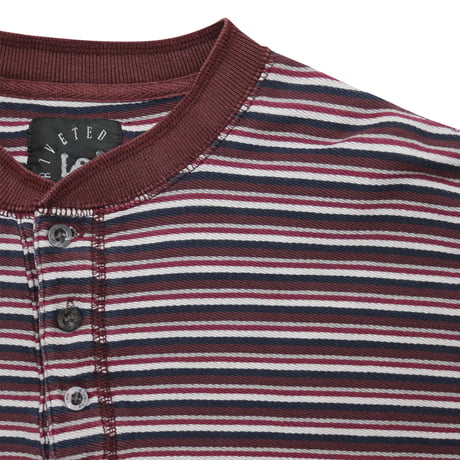 USED "90'S LEE" HENLEY NECK STRIPED SHIRT