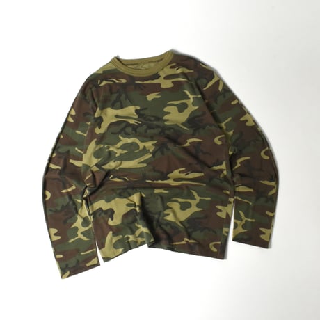 USED UNKNOWN SINGLE STITCH L/S CAMO T-shirt