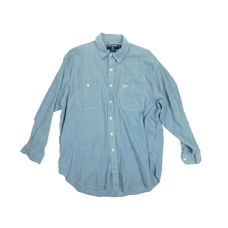 USED "POLO SPORT" COTTON CHAMBRAY SHIRT