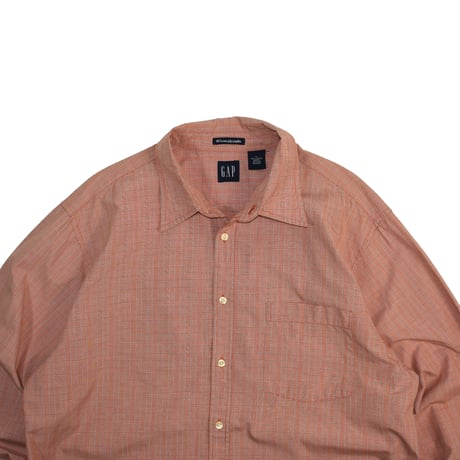 USED 80'S "GAP / TWO PLY POPLIN" PLAID SHIRT