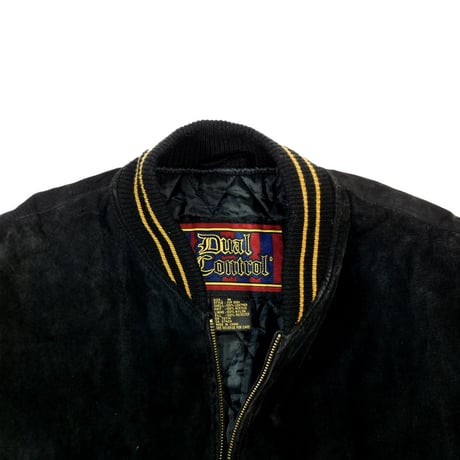 USED "DUAL CONTROL" SUEDE BOMBER JACKET