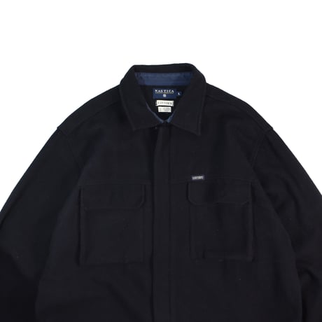 USED "NAUTICA" ZIP UP WOOL SHIRT JACKET