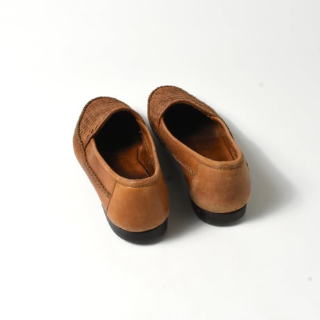 USED "GIORGIO BRUTINI" WOVEN LEATHER LOAFER