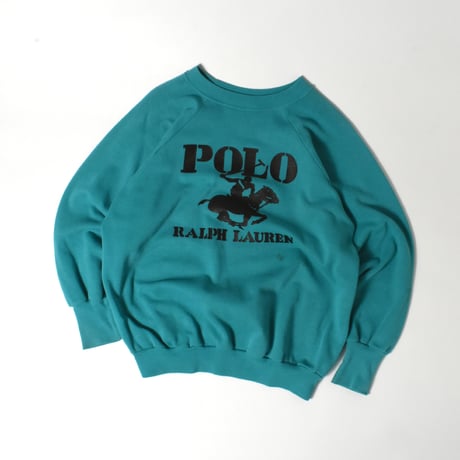 USED 80'S "BOOTLEG POLO RALPH LAUREN" RAGLAN CREW SWEAT