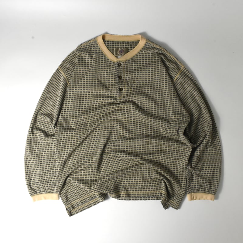 90s THE TERRITORY AHEAD モヘアニットポロ ヘンリーネック USED 90'S 