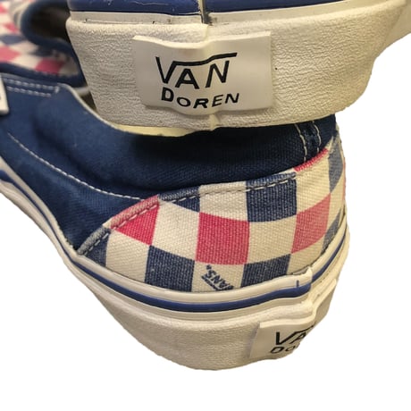 VANS SLIP-ON / NAVY & RED CHECKER