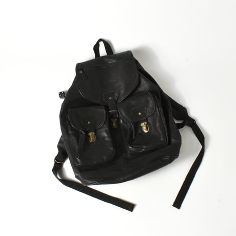 USED "EDDIE BAUER" LEATHER BACKPACK