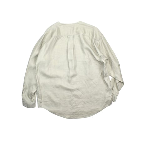 NOS "GOOUCH" NO-COLLAR LINEN SHIRT