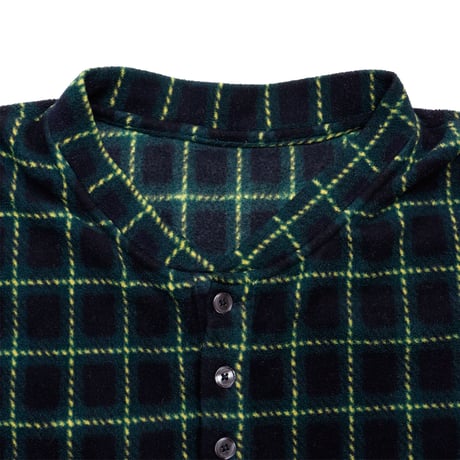 USED PLAID BOTTUN UP FLEECE