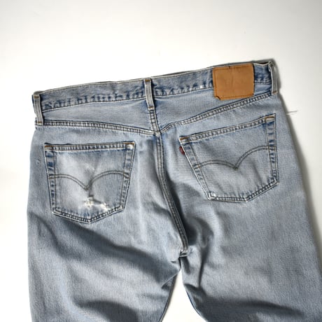 USED 99'S "LEVI'S / 501" DAMAGED DENIM PANTS