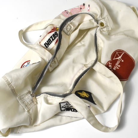 USED UNKNOWN PATCHED NYLON DUFFLE BAG
