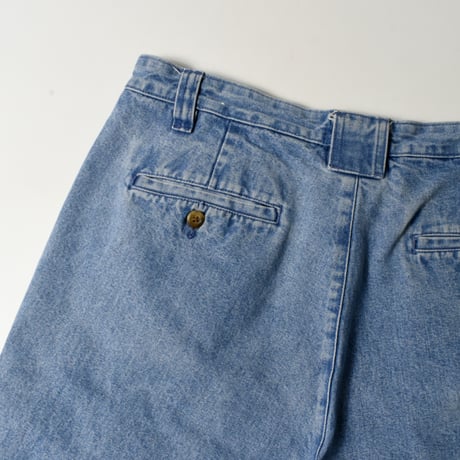 USED 90'S "ST.JOHN'S BAY" DENIM TUCK SHORTS