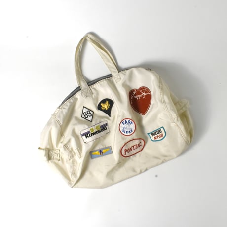 USED UNKNOWN PATCHED NYLON DUFFLE BAG