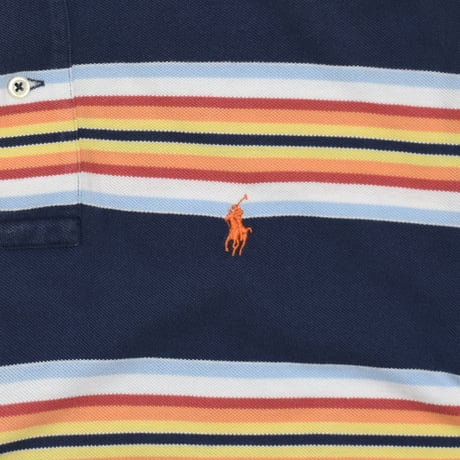 USED "POLO RALPH LAUREN" BORDER POLO SHIRT