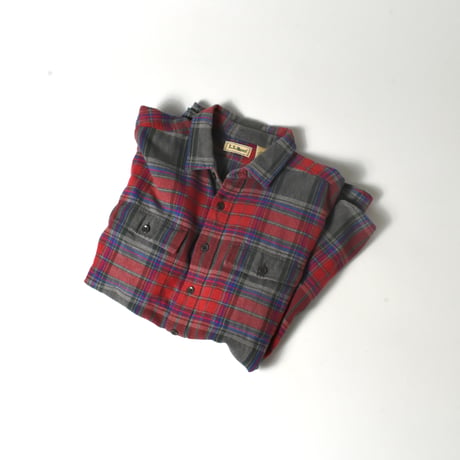 USED 90'S "L.L.BEAN" PLAID L/S SHIRT