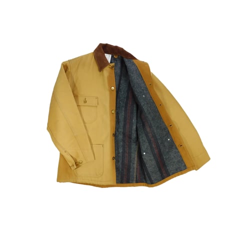 DEAD STOCK "CARHARTT" DUCK CHORE COAT BLANKET LINED