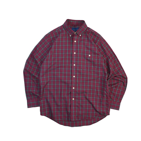 USED 90'S "TOWNCRAFT" PLAID B.D SHIRT