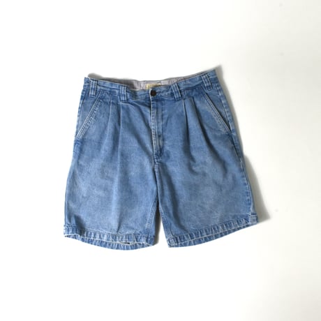 USED 90'S "ST.JOHN'S BAY" DENIM TUCK SHORTS