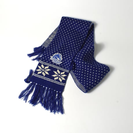 USED "BOISE STATE BRONCOS" FOOTBALL FRINGE SCARF
