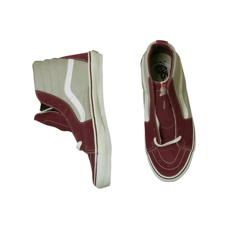 LATE 90'S DEAD STOCK VANS "SK8-HI" MAROON / ICE GREY
