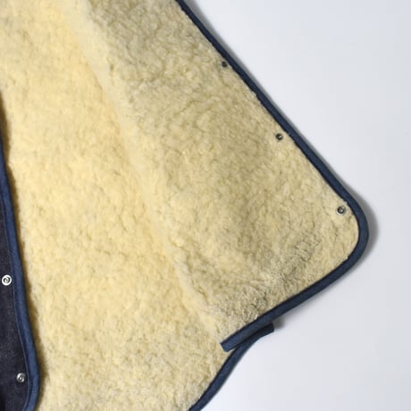 USED 70-80'S "ROEBUCKS / SEARS" BOA LINER DENIM VEST