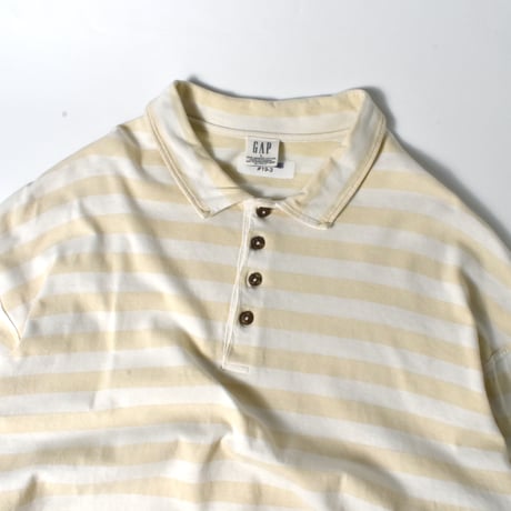 USED "GAP" BOADER L/S POLO SHIRT