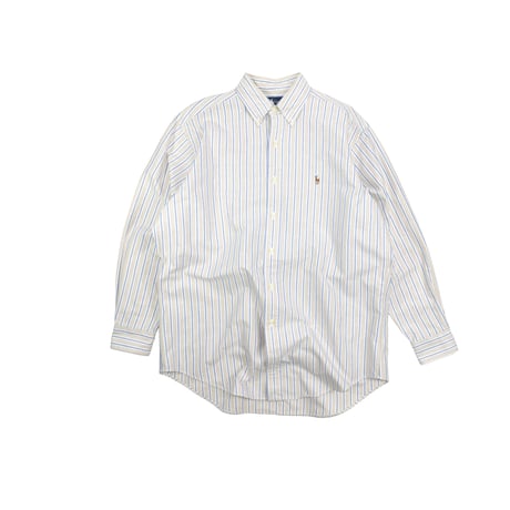 USED "POLO RALPH RAUREN" STRIPE B.D. SHIRT