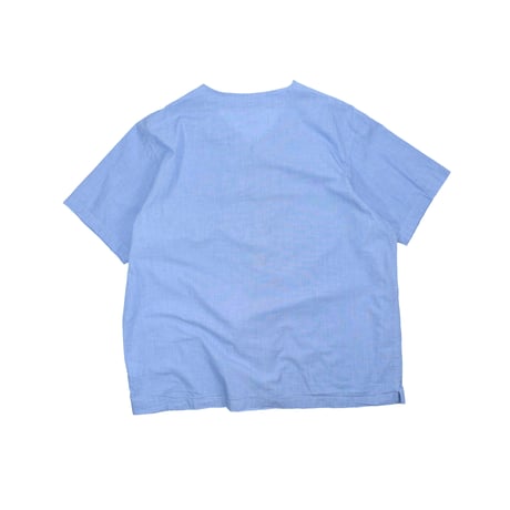 "LANDS' END" NO-COLLER CHAMBRAY PAJAMA SHIRT