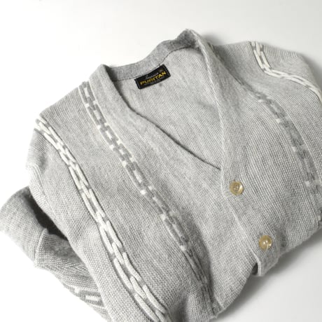 USED 70'S "PURITAN" PATTERN CARDIGAN
