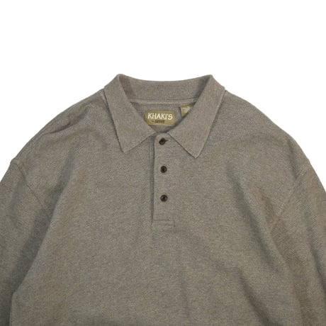 USED 90'S "KHAKI'S by AAROW" L/S POLO SHIRT